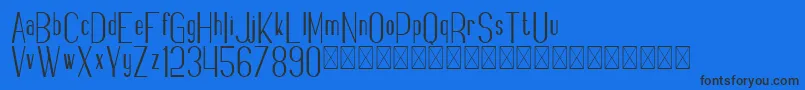 Fancy PersonalUse Font – Black Fonts on Blue Background