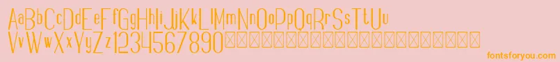 Fancy PersonalUse-Schriftart – Orangefarbene Schriften auf rosa Hintergrund