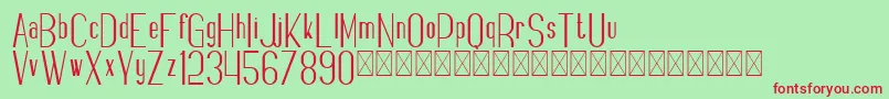 Fancy PersonalUse Font – Red Fonts on Green Background