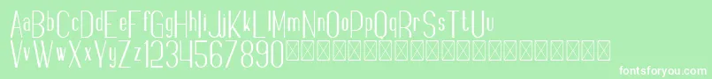 Fancy PersonalUse Font – White Fonts on Green Background