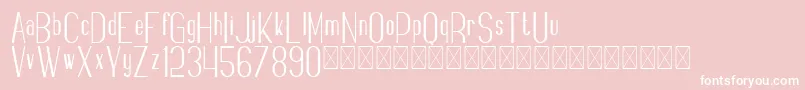 Fancy PersonalUse Font – White Fonts on Pink Background