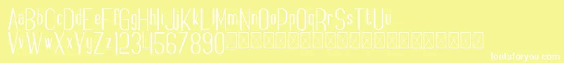 Fancy PersonalUse Font – White Fonts on Yellow Background