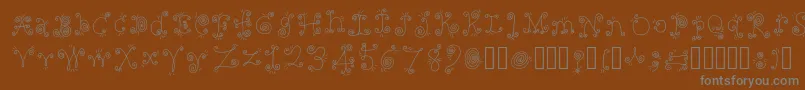 FancyNancy Regular Font – Gray Fonts on Brown Background