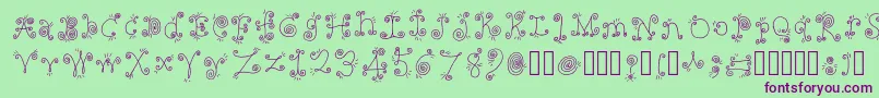 FancyNancy Regular Font – Purple Fonts on Green Background