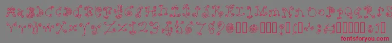 Шрифт FancyNancy Regular – красные шрифты на сером фоне