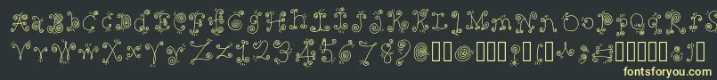 FancyNancy Regular Font – Yellow Fonts on Black Background
