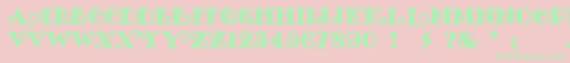 FancyPants Font – Green Fonts on Pink Background