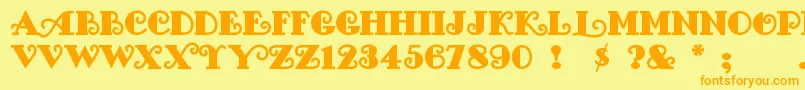 FancyPants Font – Orange Fonts on Yellow Background