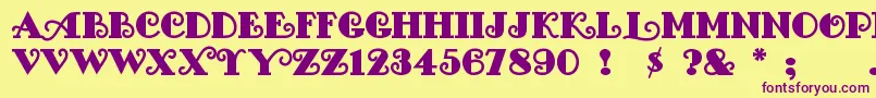 FancyPants Font – Purple Fonts on Yellow Background