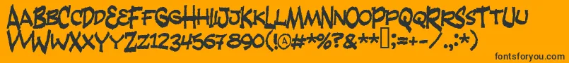 FANDANGO Font – Black Fonts on Orange Background