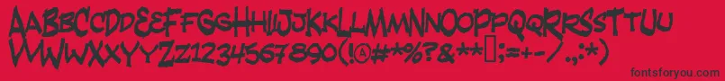 FANDANGO Font – Black Fonts on Red Background