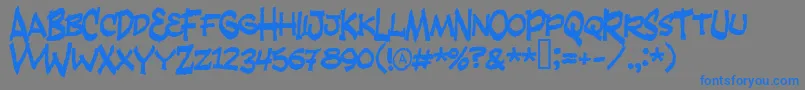 Więcej informacji o czcionce FANDANGO Czcionka FANDANGO – niebieskie czcionki na szarym tle