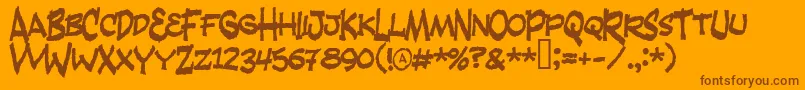 FANDANGO Font – Brown Fonts on Orange Background