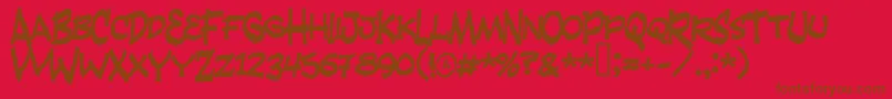 fuente FANDANGO – Fuentes Marrones Sobre Fondo Rojo