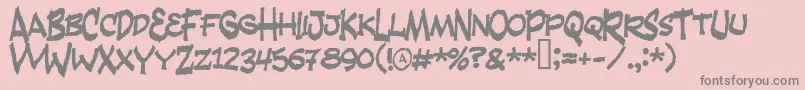 FANDANGO Font – Gray Fonts on Pink Background