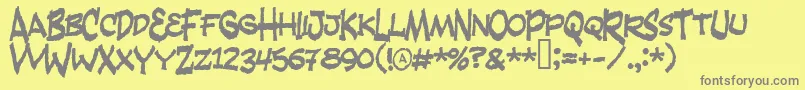 More about FANDANGO Font FANDANGO Font – Gray Fonts on Yellow Background