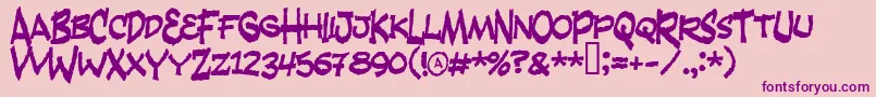 FANDANGO Font – Purple Fonts on Pink Background