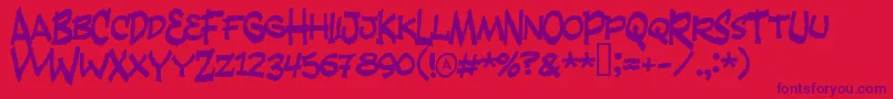 FANDANGO Font – Purple Fonts on Red Background