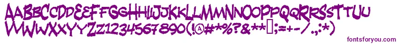 Шрифт FANDANGO – фиолетовые шрифты на белом фоне
