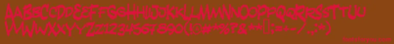 FANDANGO Font – Red Fonts on Brown Background