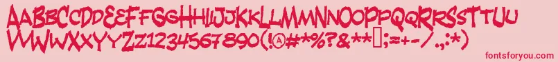 FANDANGO Font – Red Fonts on Pink Background