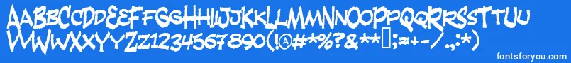 FANDANGO Font – White Fonts on Blue Background