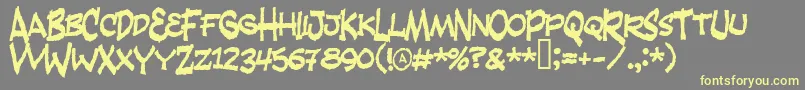 FANDANGO-fontti – keltaiset fontit harmaalla taustalla