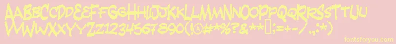 FANDANGO Font – Yellow Fonts on Pink Background