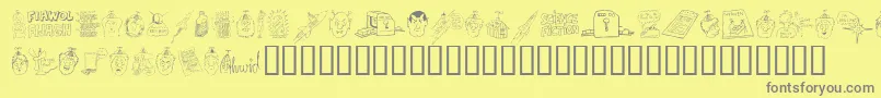 FANDD    Font – Gray Fonts on Yellow Background