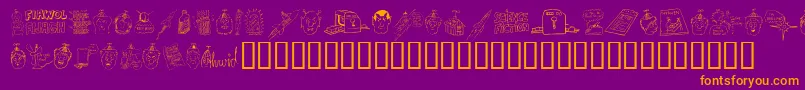 FANDD    Font – Orange Fonts on Purple Background