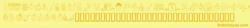 FANDD    Font – Orange Fonts on Yellow Background