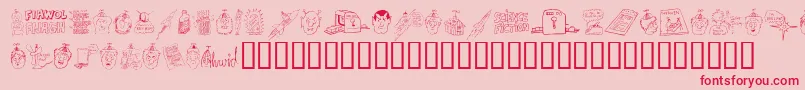 FANDD    Font – Red Fonts on Pink Background