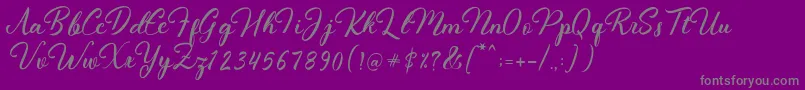 Fanesia Demo-Schriftart – Graue Schriften auf violettem Hintergrund