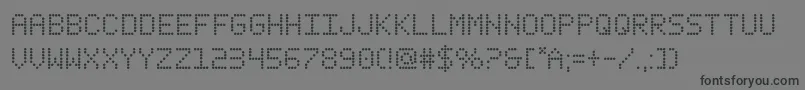 Шрифт fanfareticker – чёрные шрифты на сером фоне