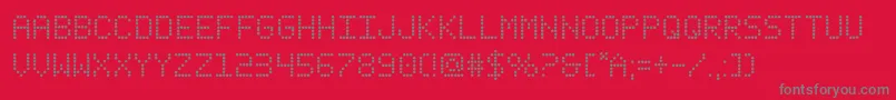 fanfareticker Font – Gray Fonts on Red Background