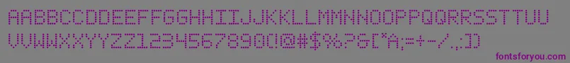 fanfareticker Font – Purple Fonts on Gray Background