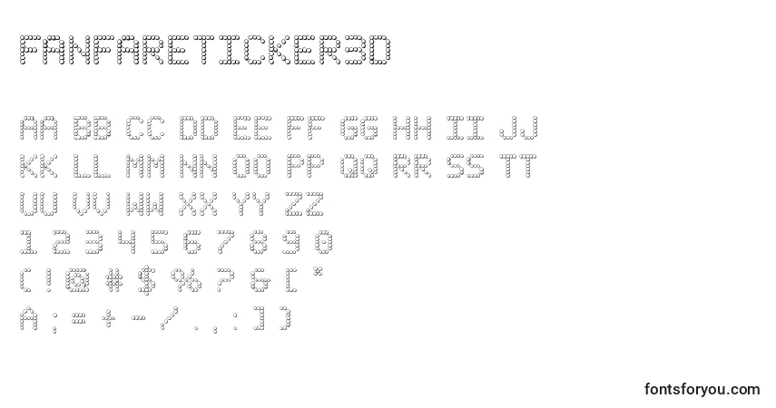 A fonte Fanfareticker3d – alfabeto, números, caracteres especiais