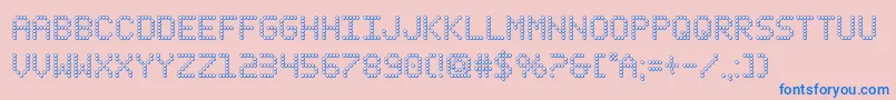 fanfareticker3d Font – Blue Fonts on Pink Background