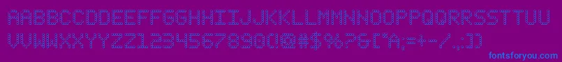 fanfareticker3d Font – Blue Fonts on Purple Background