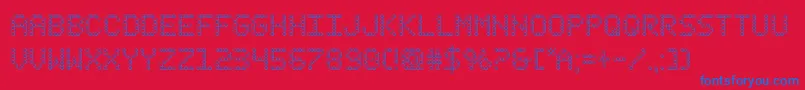 fanfareticker3d Font – Blue Fonts on Red Background