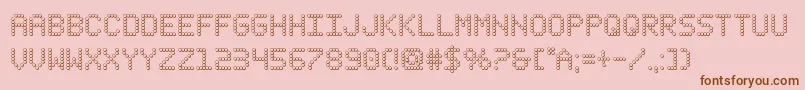 fanfareticker3d Font – Brown Fonts on Pink Background