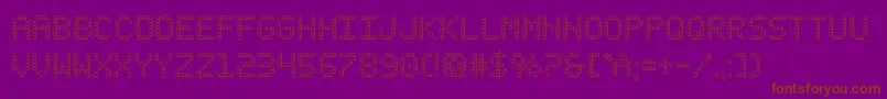 fanfareticker3d Font – Brown Fonts on Purple Background