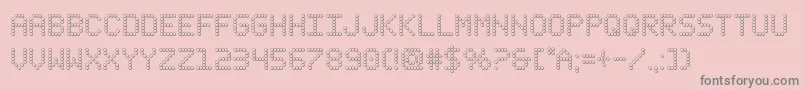 fanfareticker3d Font – Gray Fonts on Pink Background