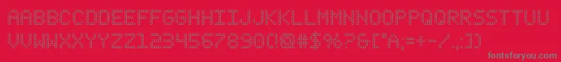 fanfareticker3d Font – Gray Fonts on Red Background