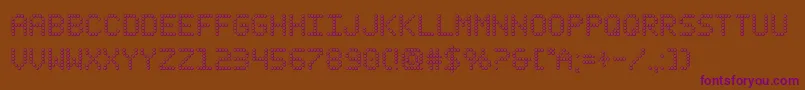 fanfareticker3d Font – Purple Fonts on Brown Background