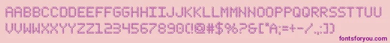 fanfareticker3d Font – Purple Fonts on Pink Background