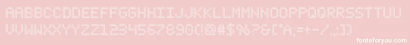 fanfareticker3d Font – White Fonts on Pink Background