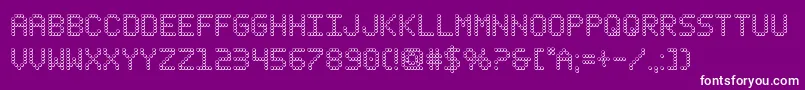 fanfareticker3d Font – White Fonts on Purple Background