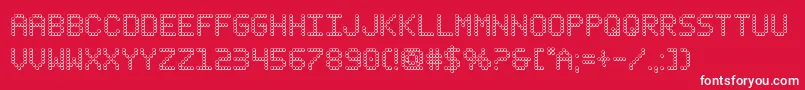 fanfareticker3d Font – White Fonts on Red Background