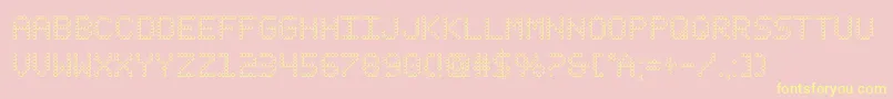 fanfareticker3d Font – Yellow Fonts on Pink Background